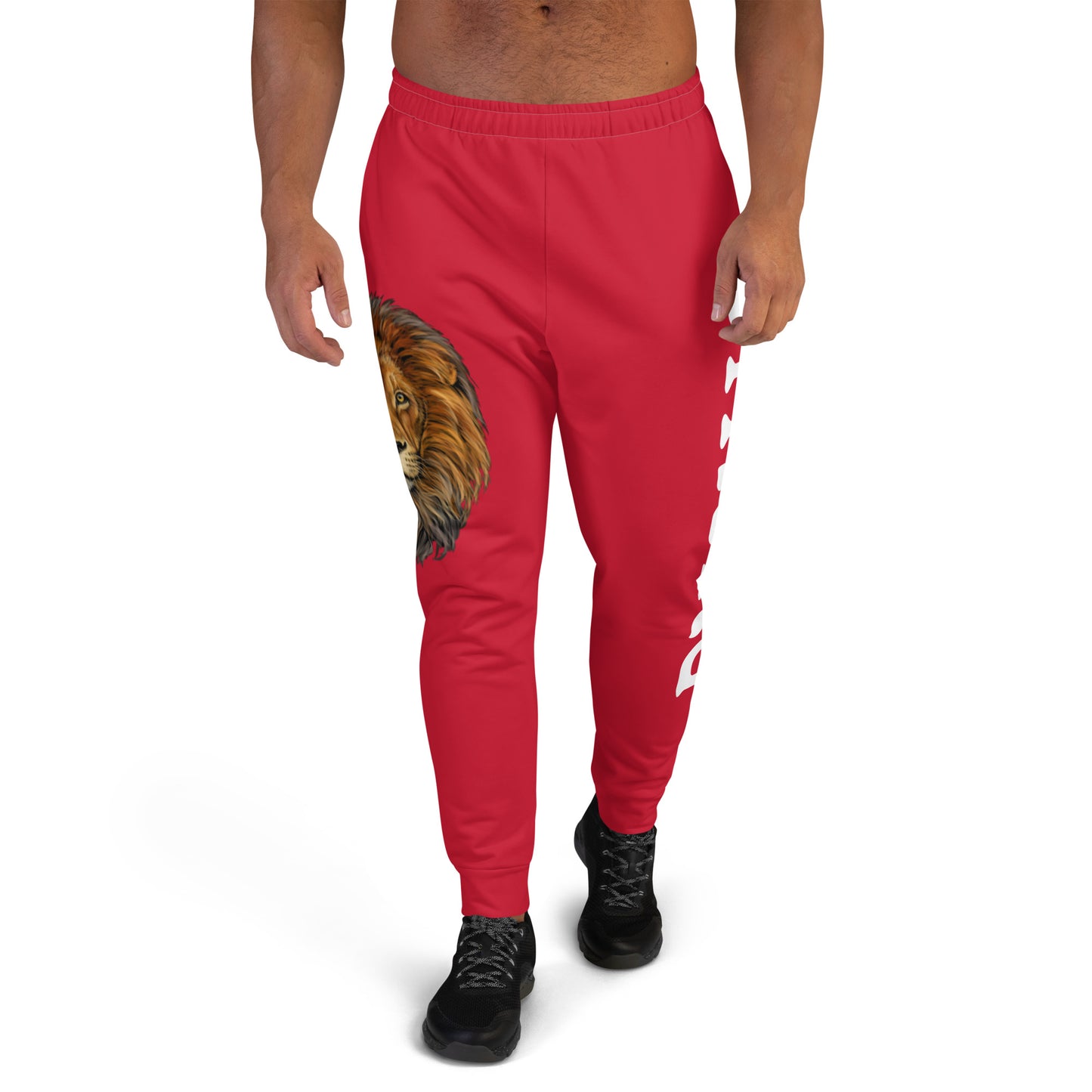 "STRONG"Red Men's Joggers W/White Font