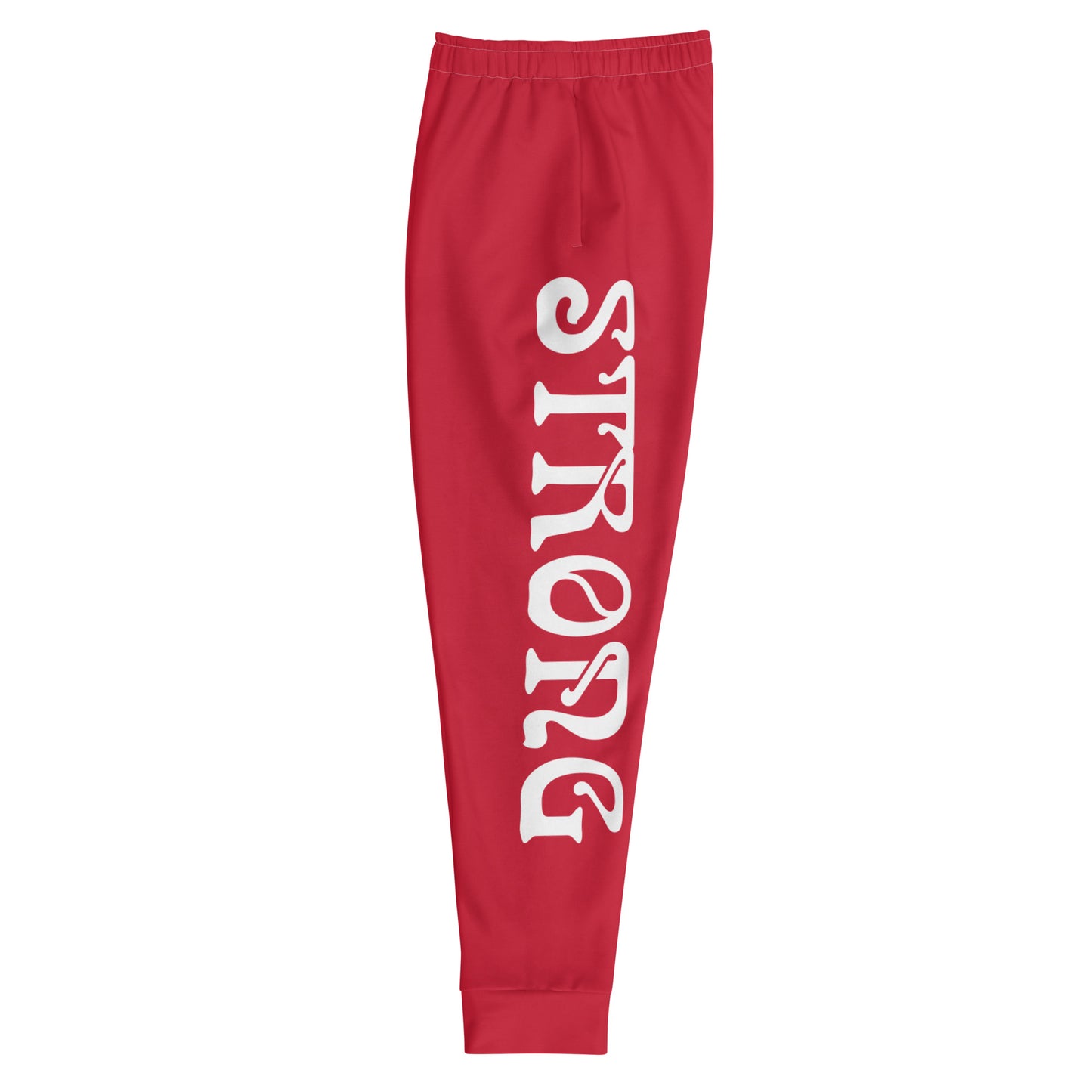 "STRONG"Red Men's Joggers W/White Font