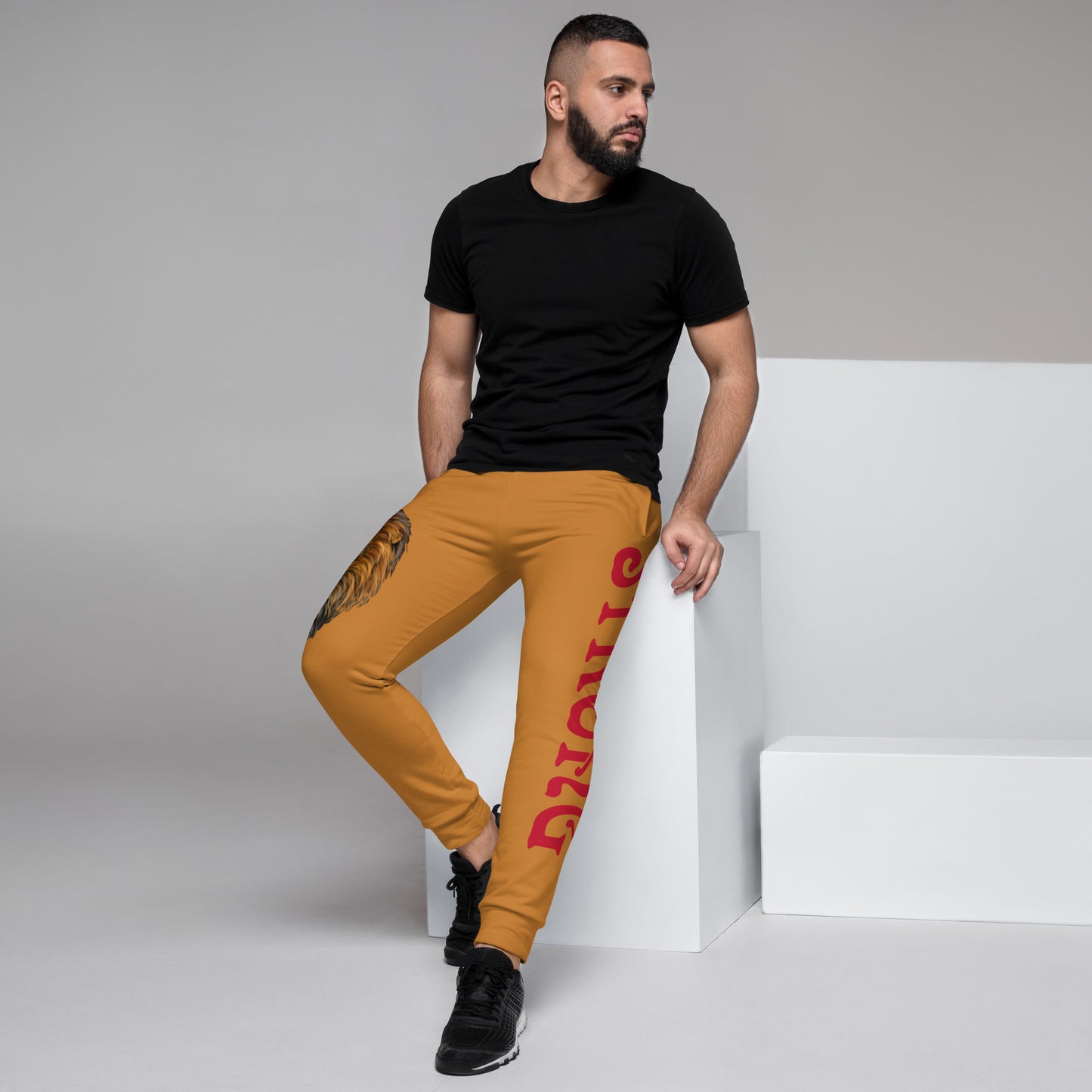 "STRONG"Bronze Men's Joggers W/Red Font