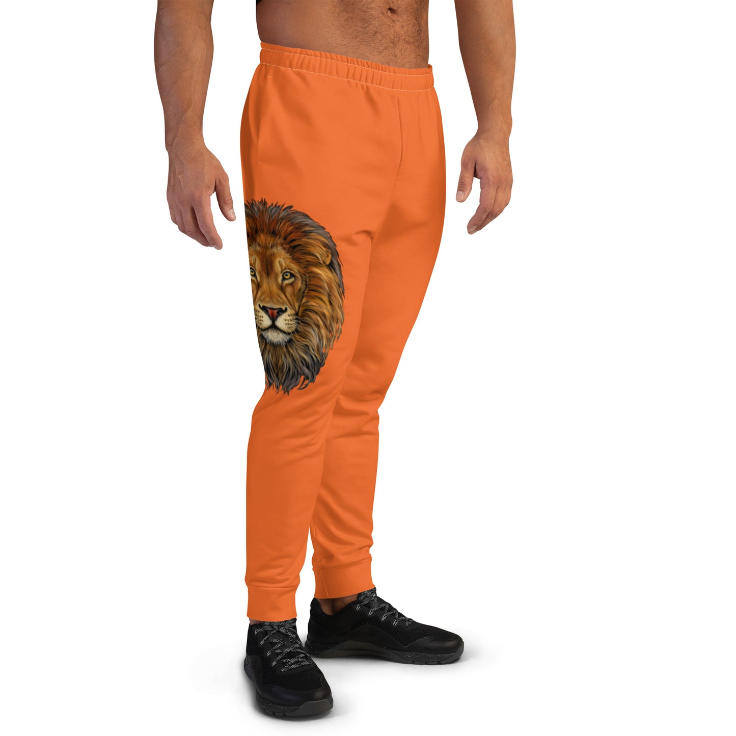 "STRONG"Orange Men's Joggers W/Red Font