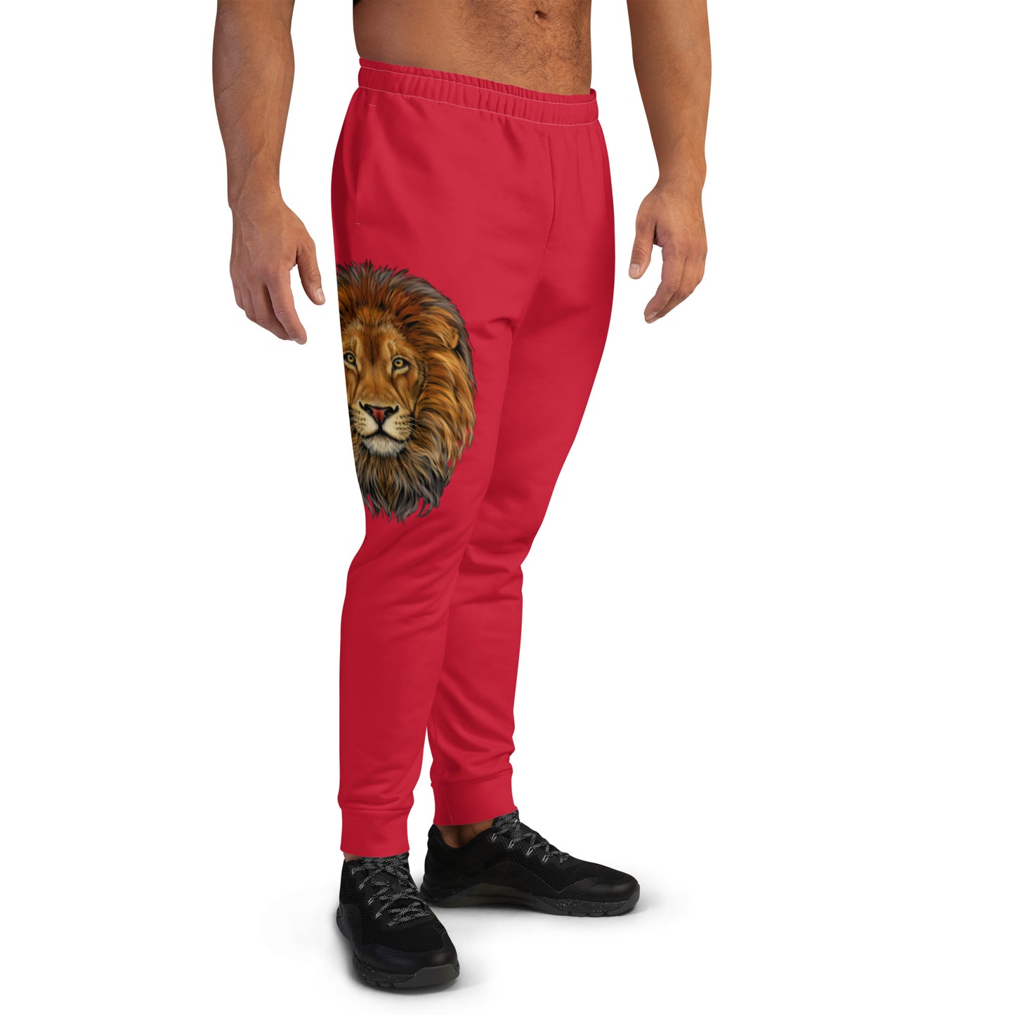 "STRONG"Red Men's Joggers W/White Font