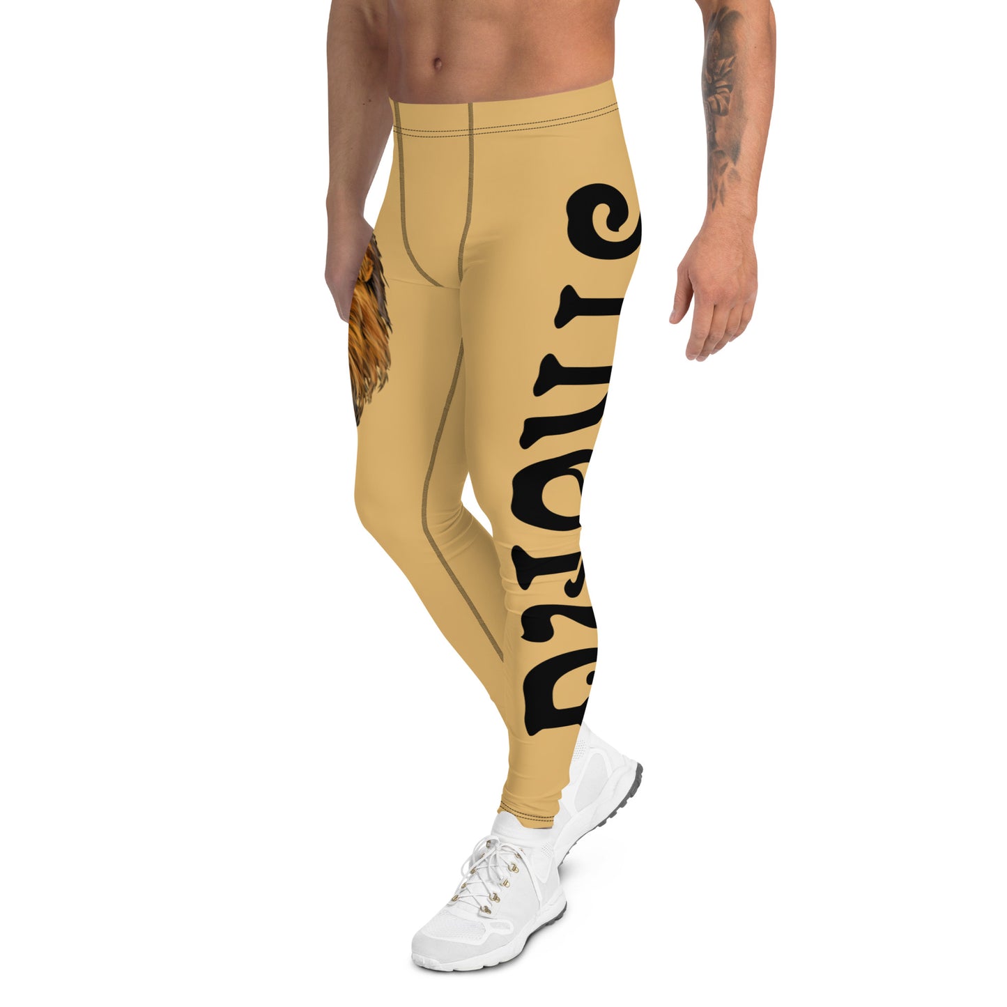 “STRONG”Fawn Men's Leggings W/Black Font