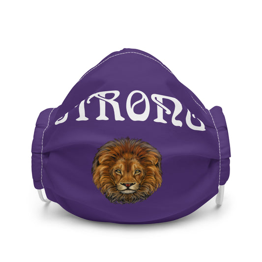 Purple “STRONG”Premium Face Mask W/White Font