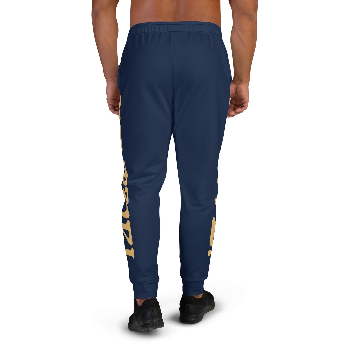 “BRAVE!”Men's Navy Joggers W/Fawn Font