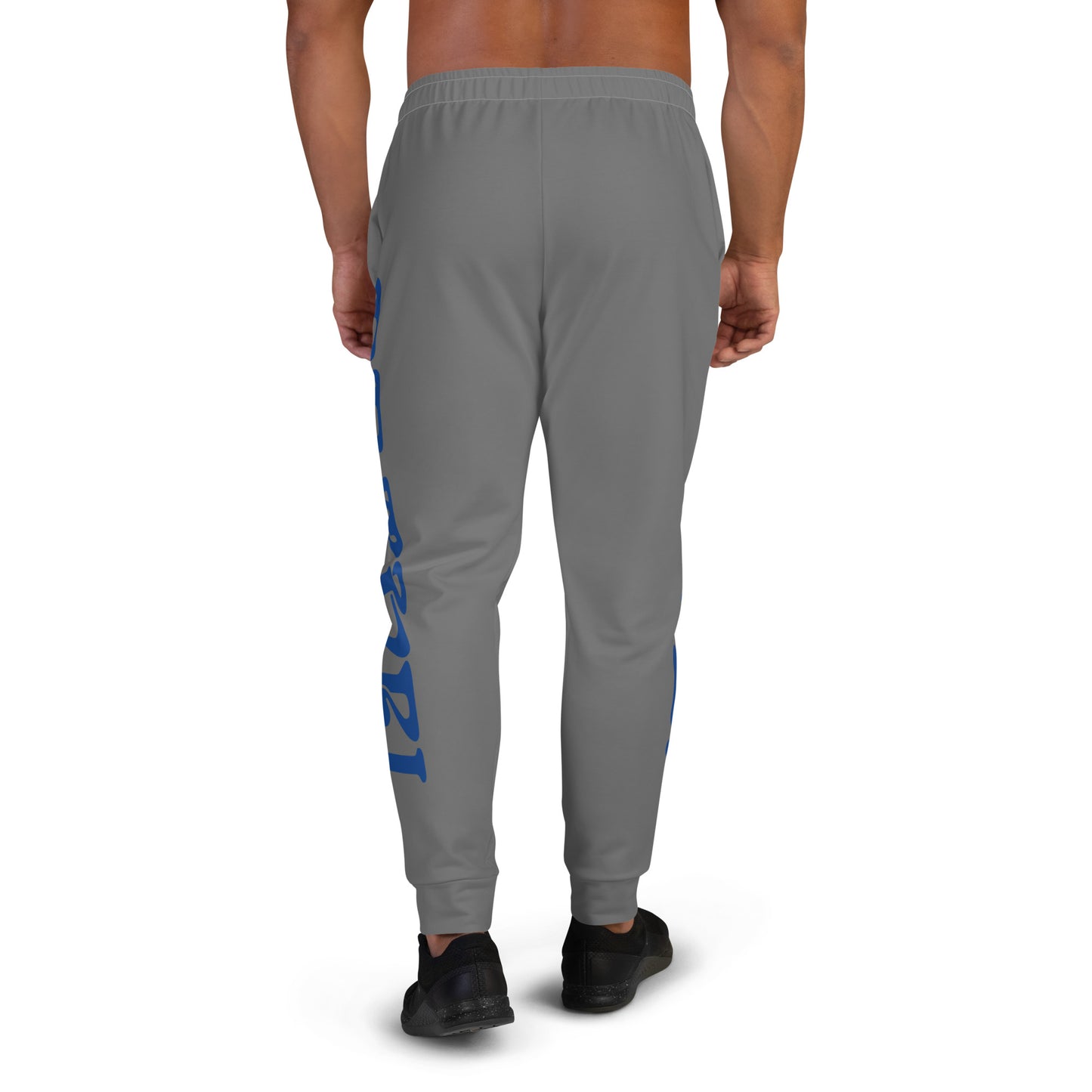 “BRAVE!”Men's Grey Joggers W/Blue Font