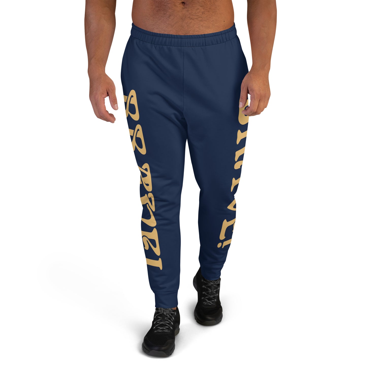 “BRAVE!”Men's Navy Joggers W/Fawn Font