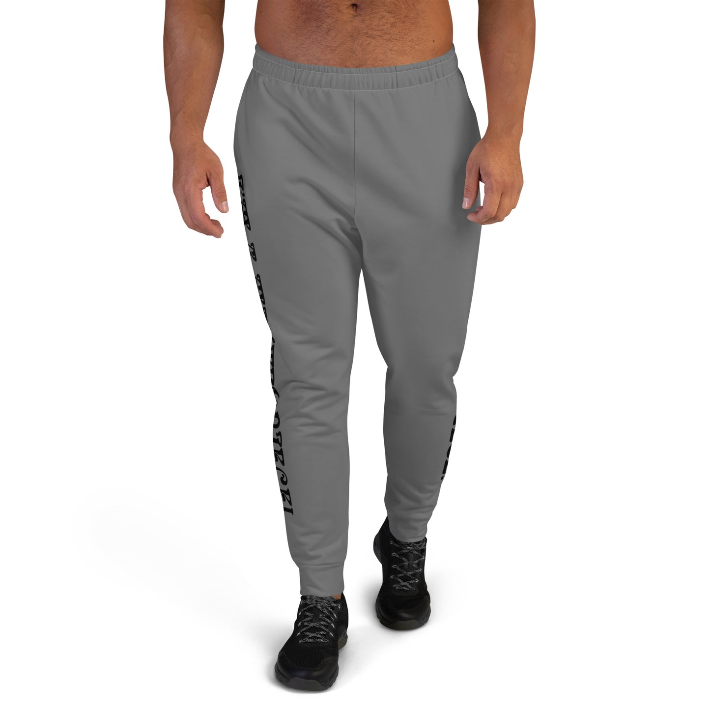 “I’M A MASTERPIECE!”Men's Grey Joggers W/Black Font