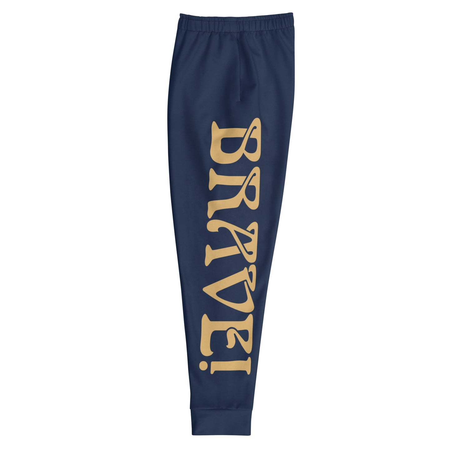 “BRAVE!”Men's Navy Joggers W/Fawn Font