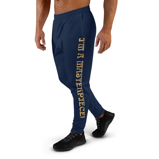 “I’M A MASTERPIECE!”Men's Navy Joggers W/Fawn Font