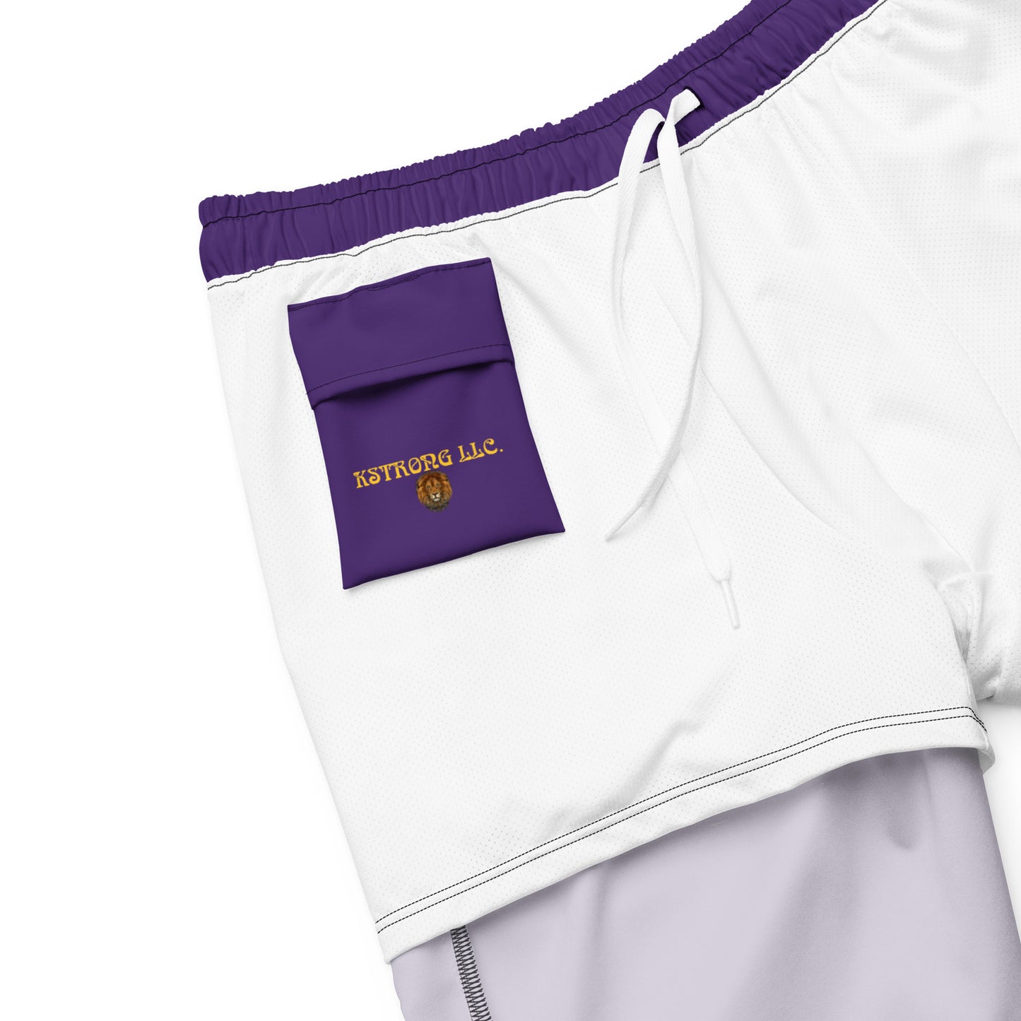 “STRONG” Purple Men's Swim Trunks W/Banana Font