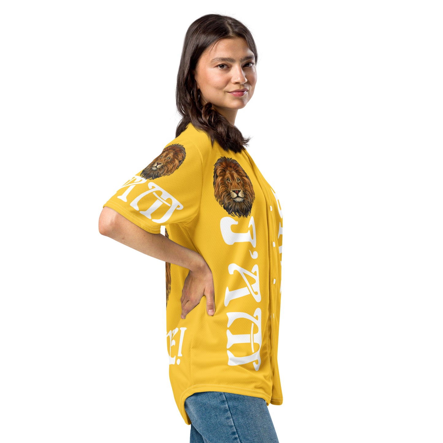 I’AM BRAVE!” Yellow Unisex Baseball Jersey W/White Font