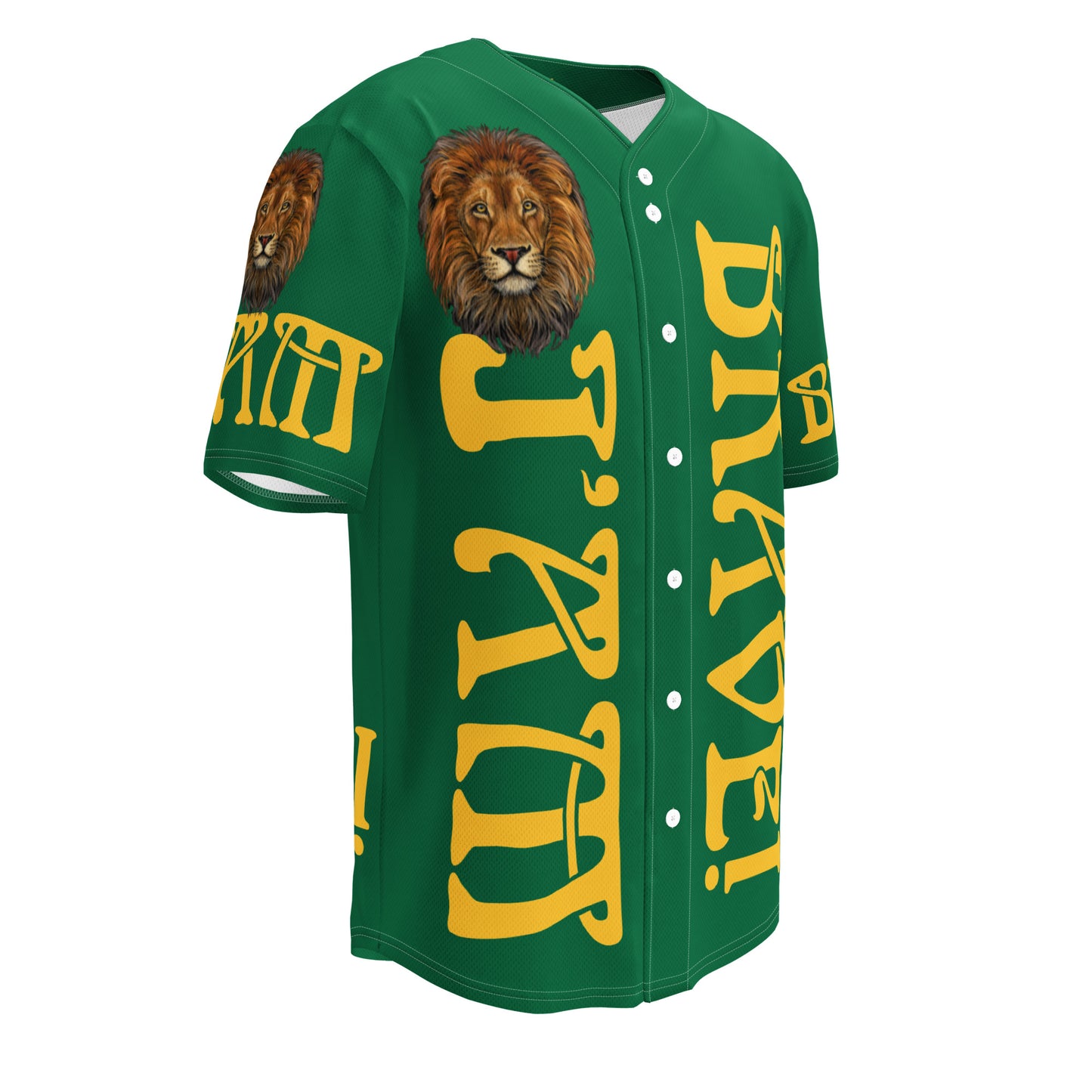 “I’AM BRAVE!”Green Unisex Baseball Jersey W/Yellow Font