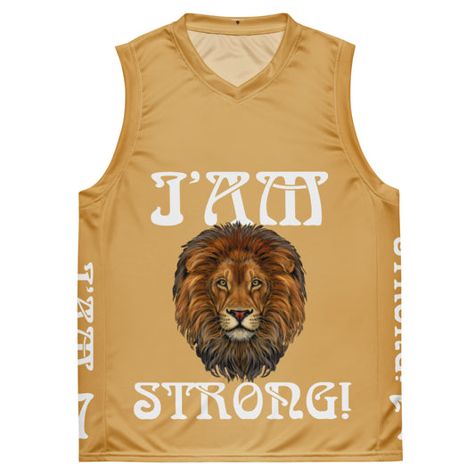 “I’AM STRONG!”#7 Fawn Unisex Basketball Jersey W/White Font