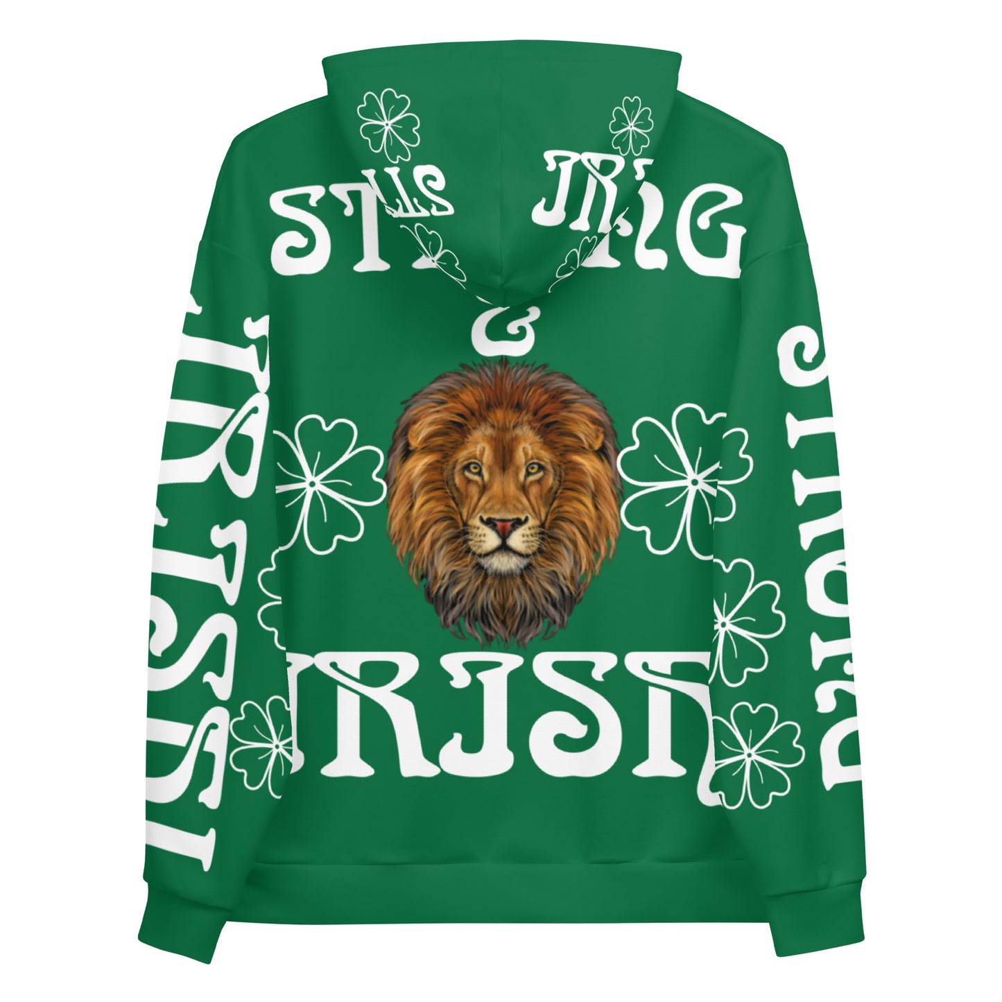 “STRONG&IRISH!”Green Unisex Hoodie W/White Font