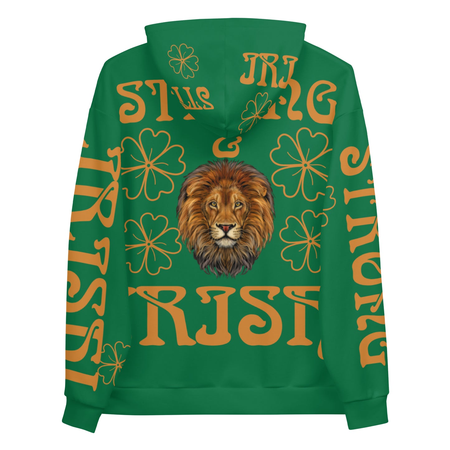 “STRONG & IRISH!”Green Unisex Hoodie W/Bronze Font