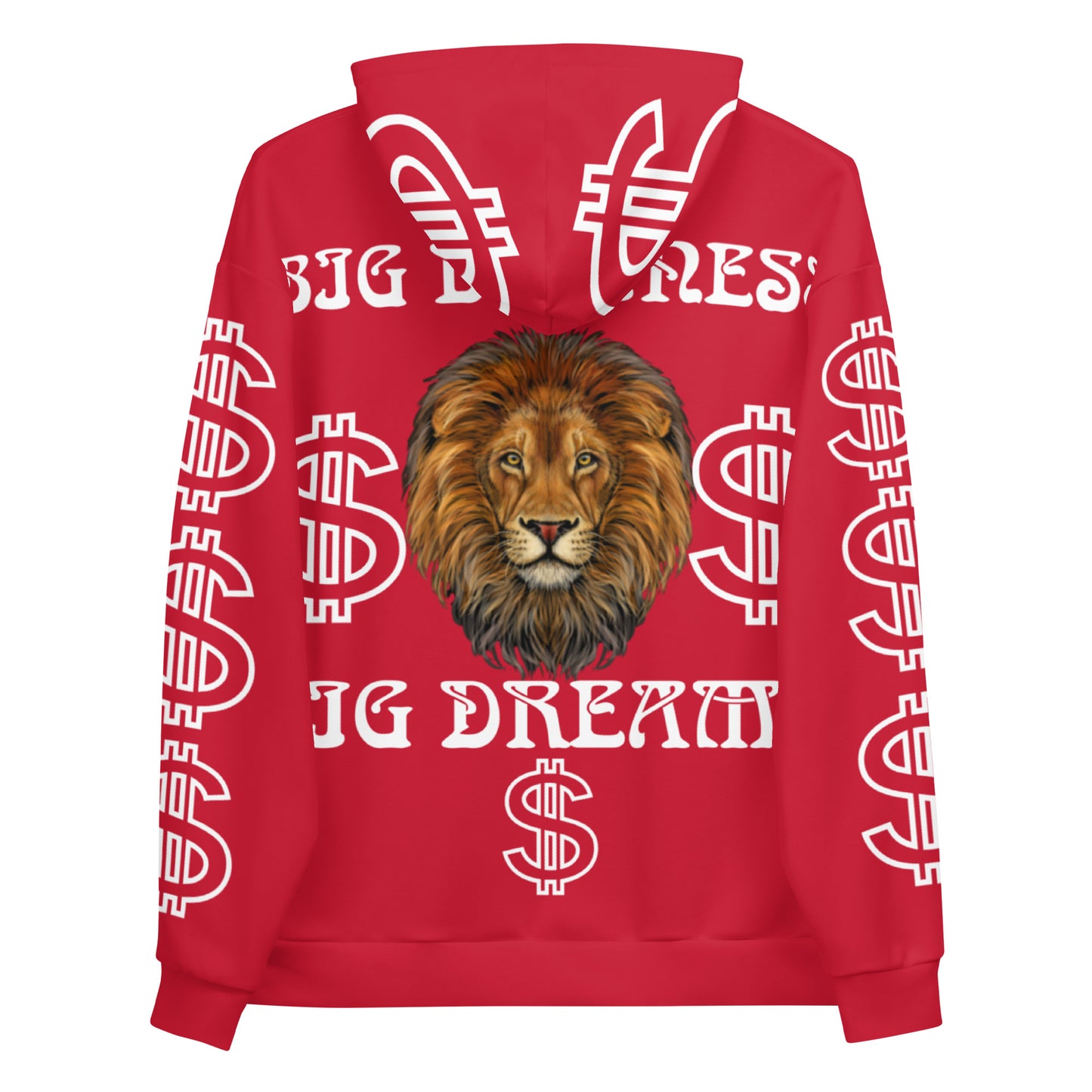 “BIG BUSINESS & BIG DREAMS!”Red Unisex Hoodie W/White Font