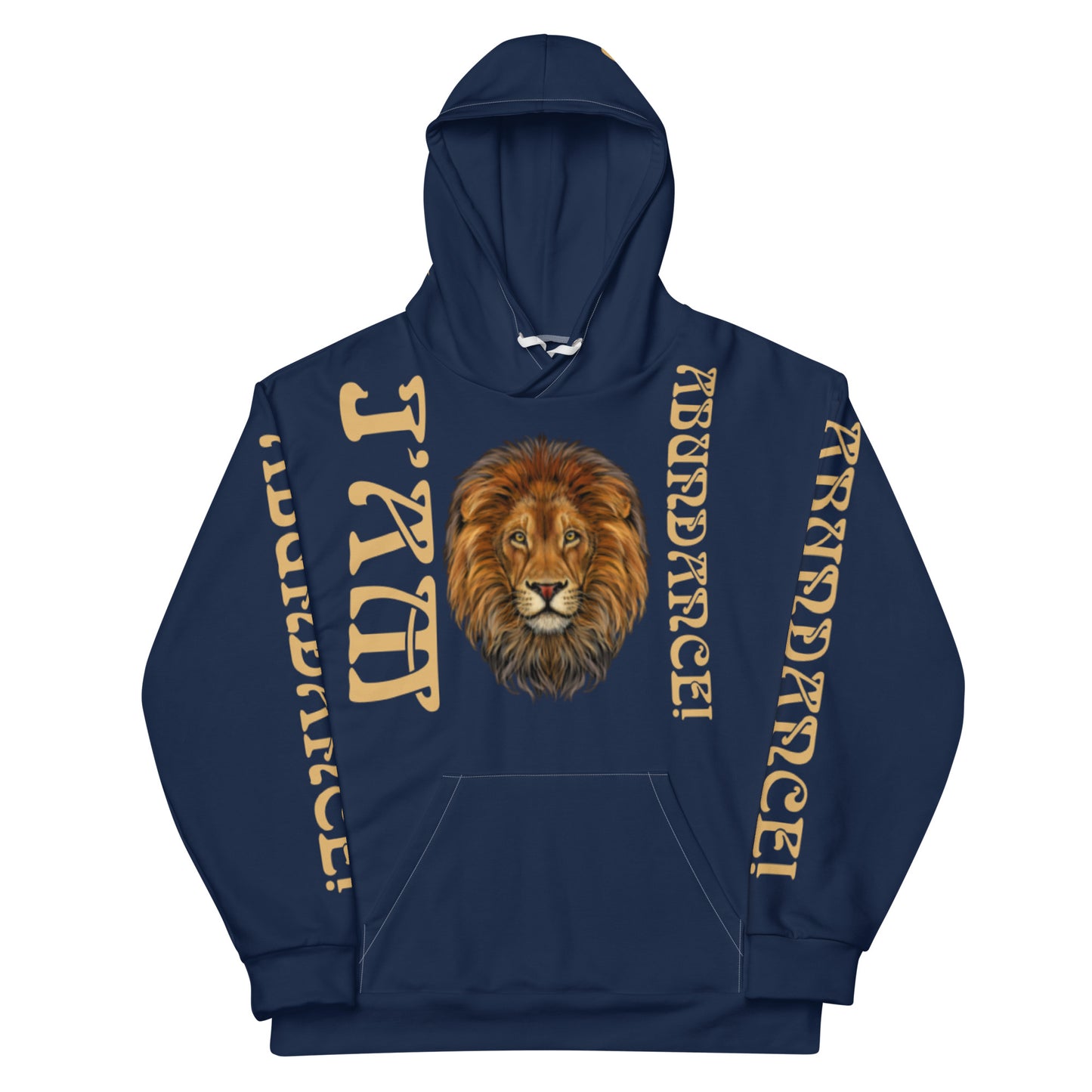 “I’AM ABUNDANCE!"Navy Unisex Hoodie W/Fawn Font