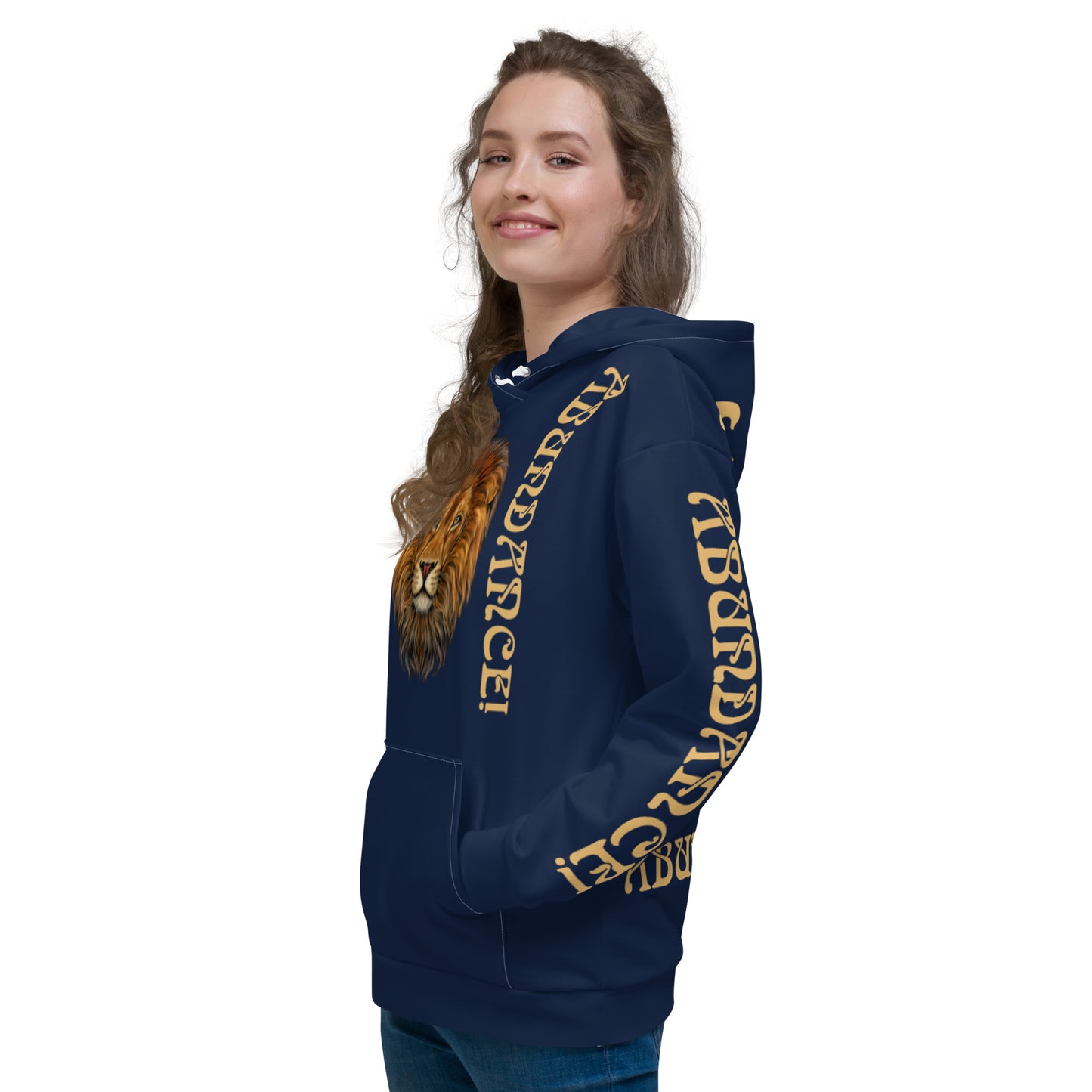 “I’AM ABUNDANCE!"Navy Unisex Hoodie W/Fawn Font