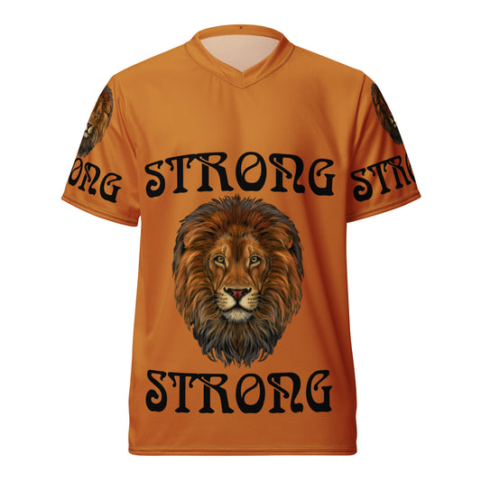 “STRONG”Bronze Unisex Sports Jersey W/Black Font