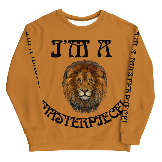 “I’M A MASTERPIECE!”Bronze Unisex Sweatshirt W/Black Font