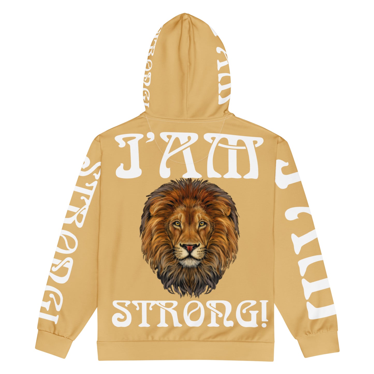 “I’AM STRONG!” Fawn Unisex Zip Hoodie W/White Font