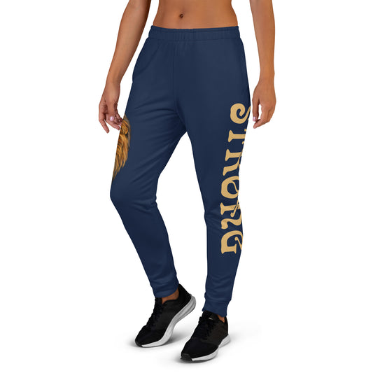 “STRONG”Navy Women's Joggers W/Fawn Font