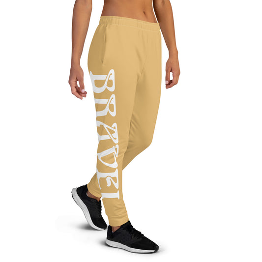 “BRAVE!”Fawn Women's Joggers W/White Font