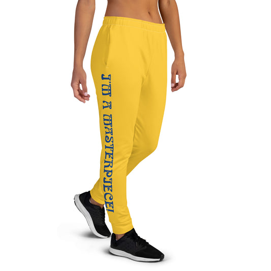 “I’M A MASTERPIECE!”Yellow Women's Joggers W/Blue Font