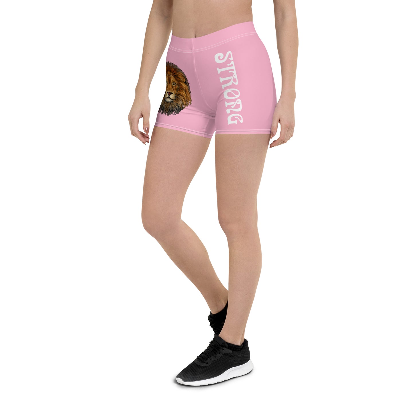 “STRONG” Cotton Candy Yoga Shorts W/White Font