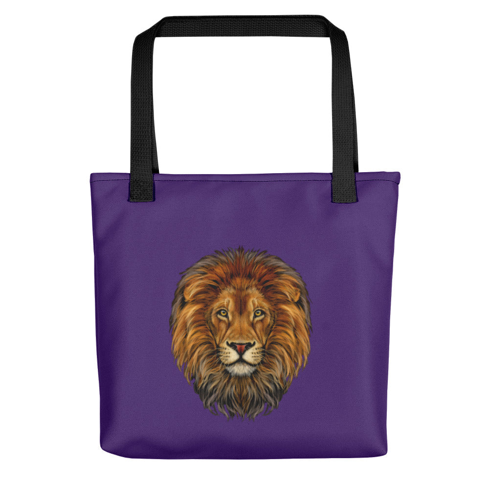 "STRONG"Purple Tote Bag W/White Font