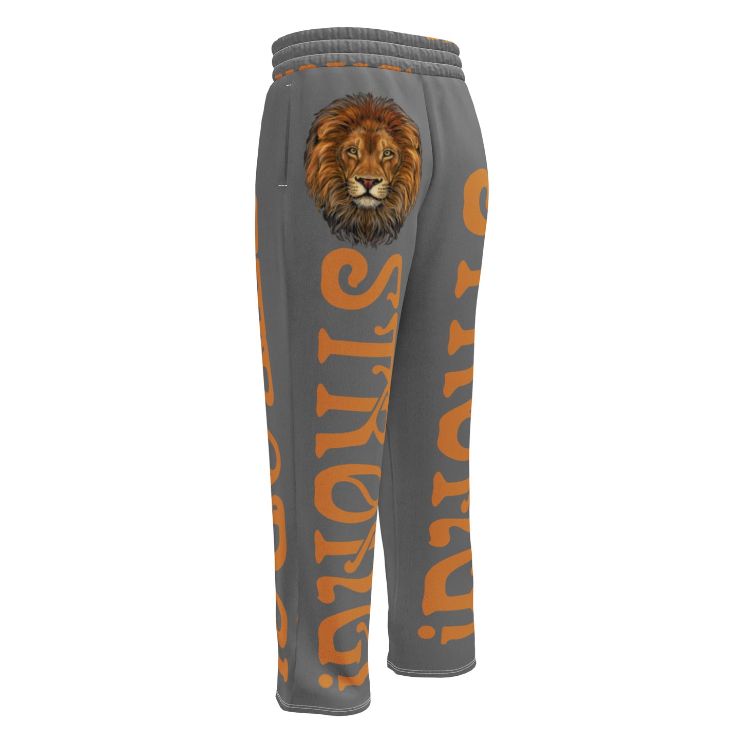 “STRONG!” Grey Wide-Leg Joggers W/Fawn Font