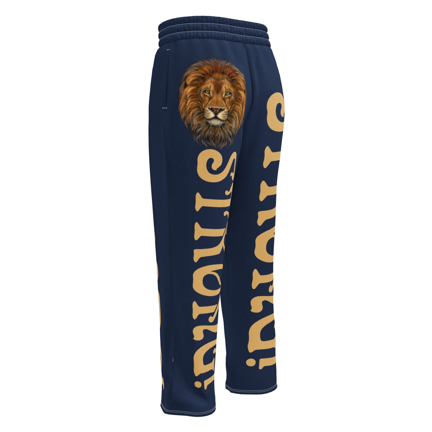 “STRONG!” Navy Wide-Leg Joggers W/Fawn Font