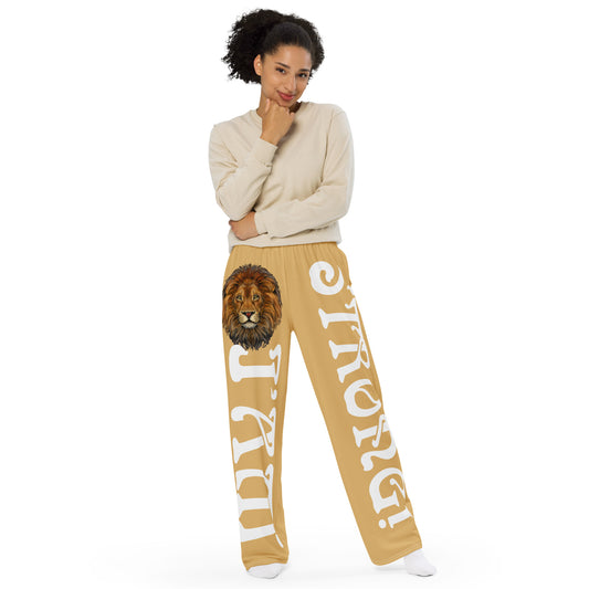 “I’AM STRONG!” Fawn Unisex Wide-Leg Pants W/White Font