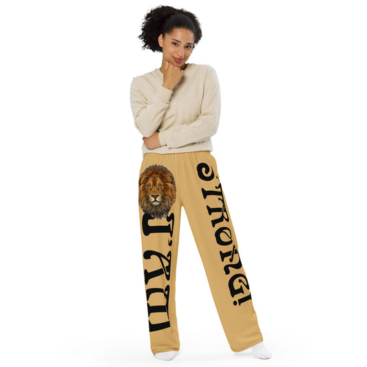 “I’AM STRONG!” Fawn Unisex Wide-Leg Pants W/Black Font