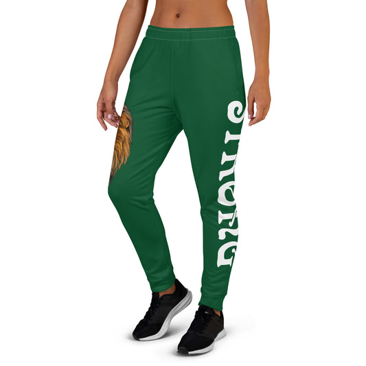 “STRONG”Green Women's Joggers W/White Font