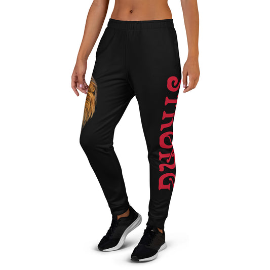 “STRONG”Black Women's Joggers W/Red Font