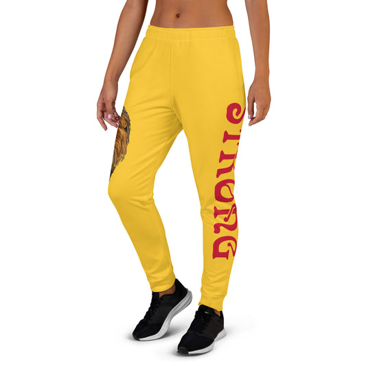 “STRONG”Yellow Women's Joggers W/Red Font