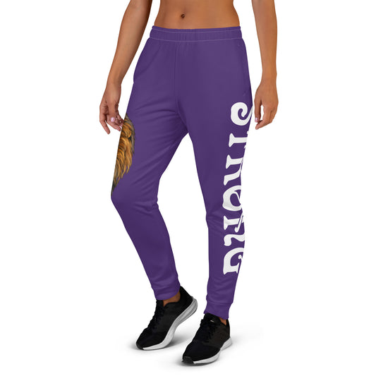 “STRONG”Purple Women's Joggers W/White Font