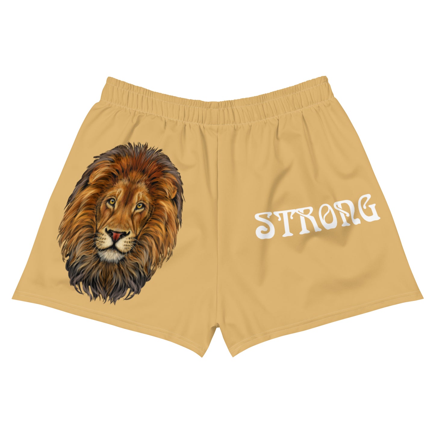 “STRONG” Fawn Women’s Athletic Shorts W/White Font