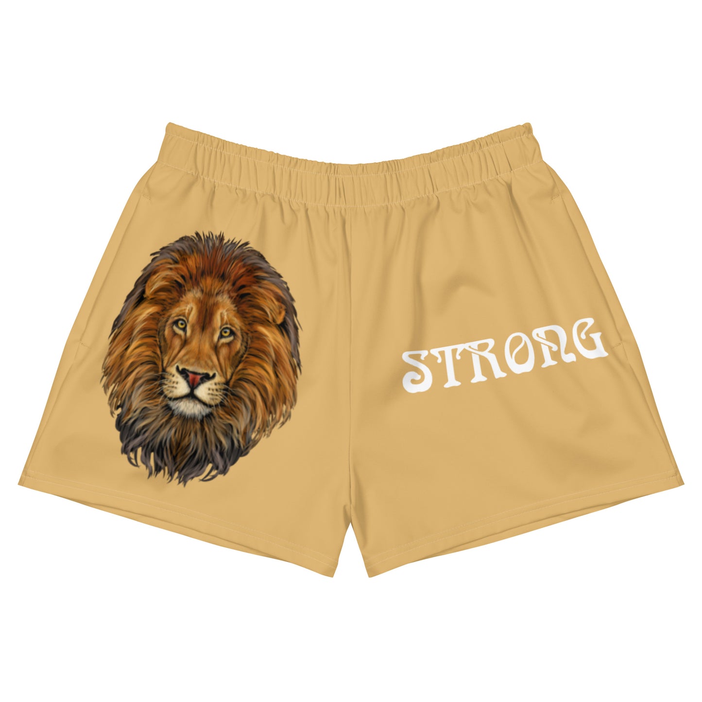 “STRONG” Fawn Women’s Athletic Shorts W/White Font