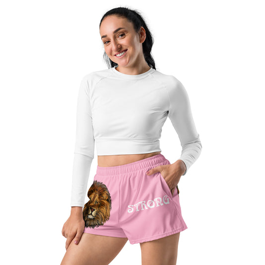 “STRONG” Cotton Candy Women’s Athletic Shorts W/White Font