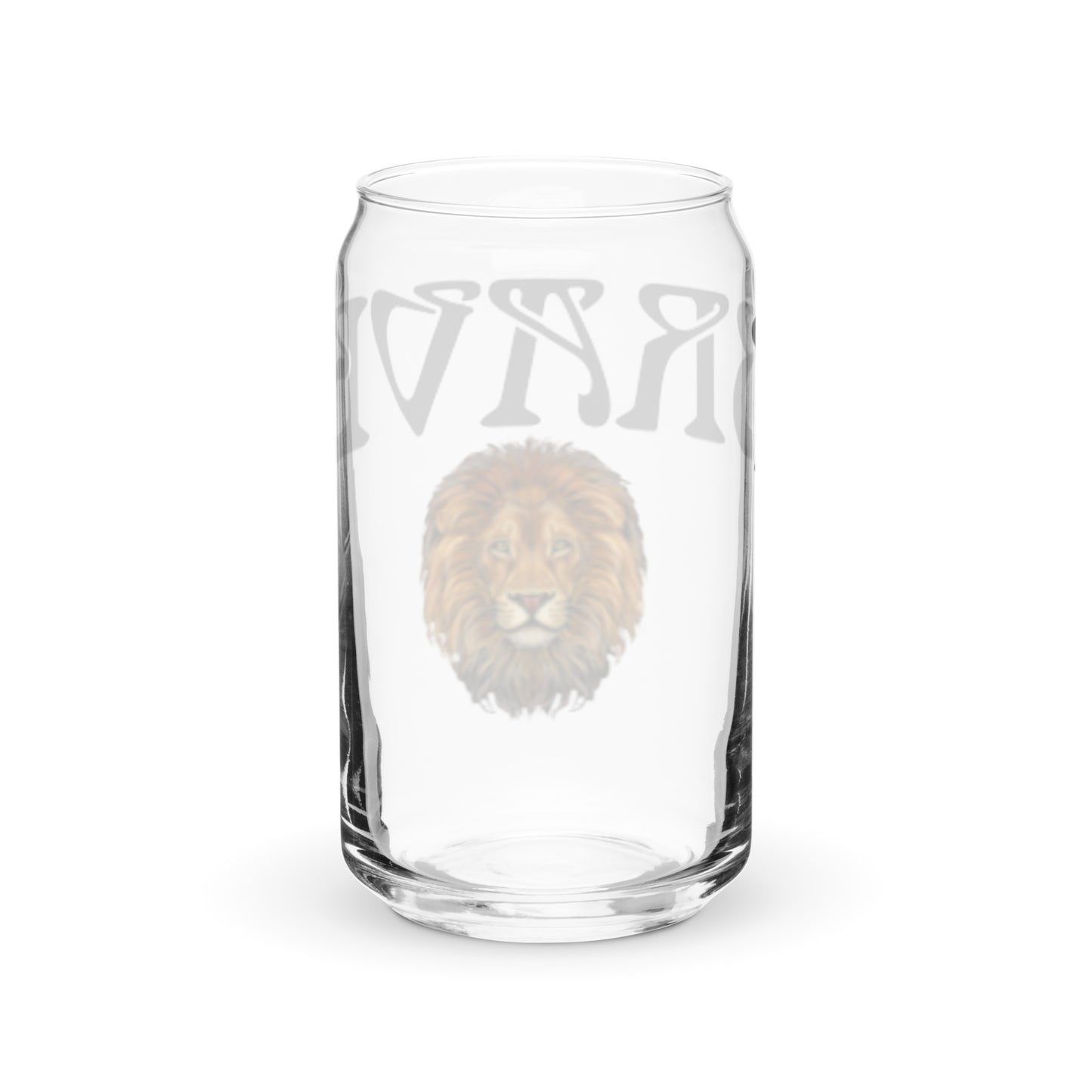 “BRAVE”Can-Shaped Glass W/Grey Font