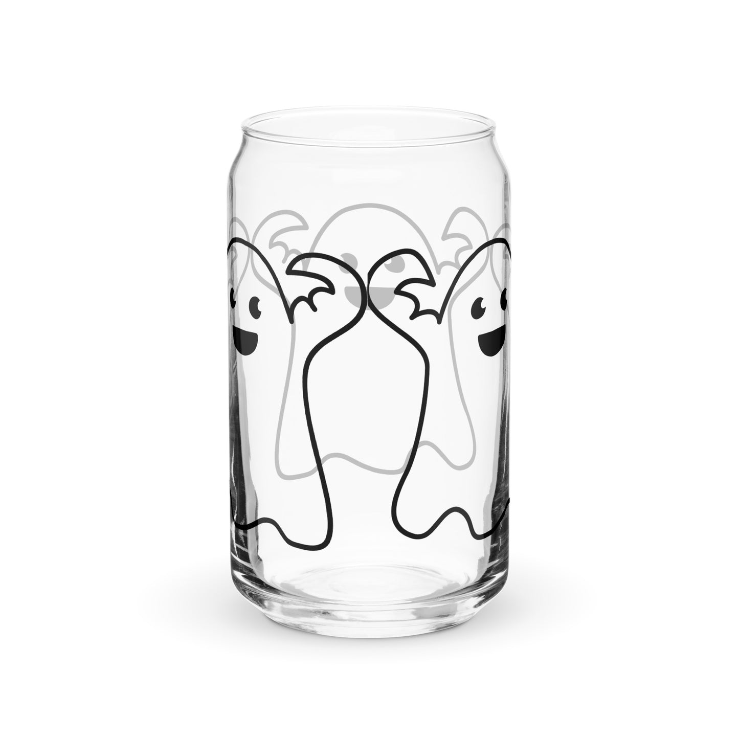 HALLOWEEN GHOST!”Can-Shaped Glass W/Black Font