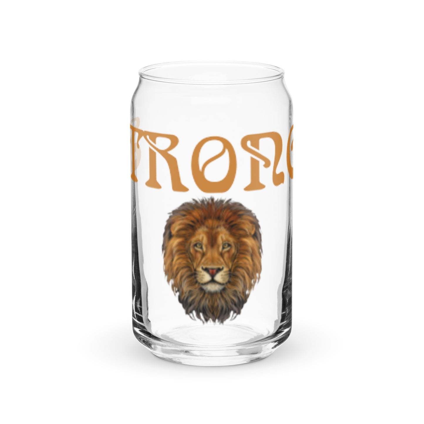 “STRONG”Can-Shaped Glass W/Fawn Font