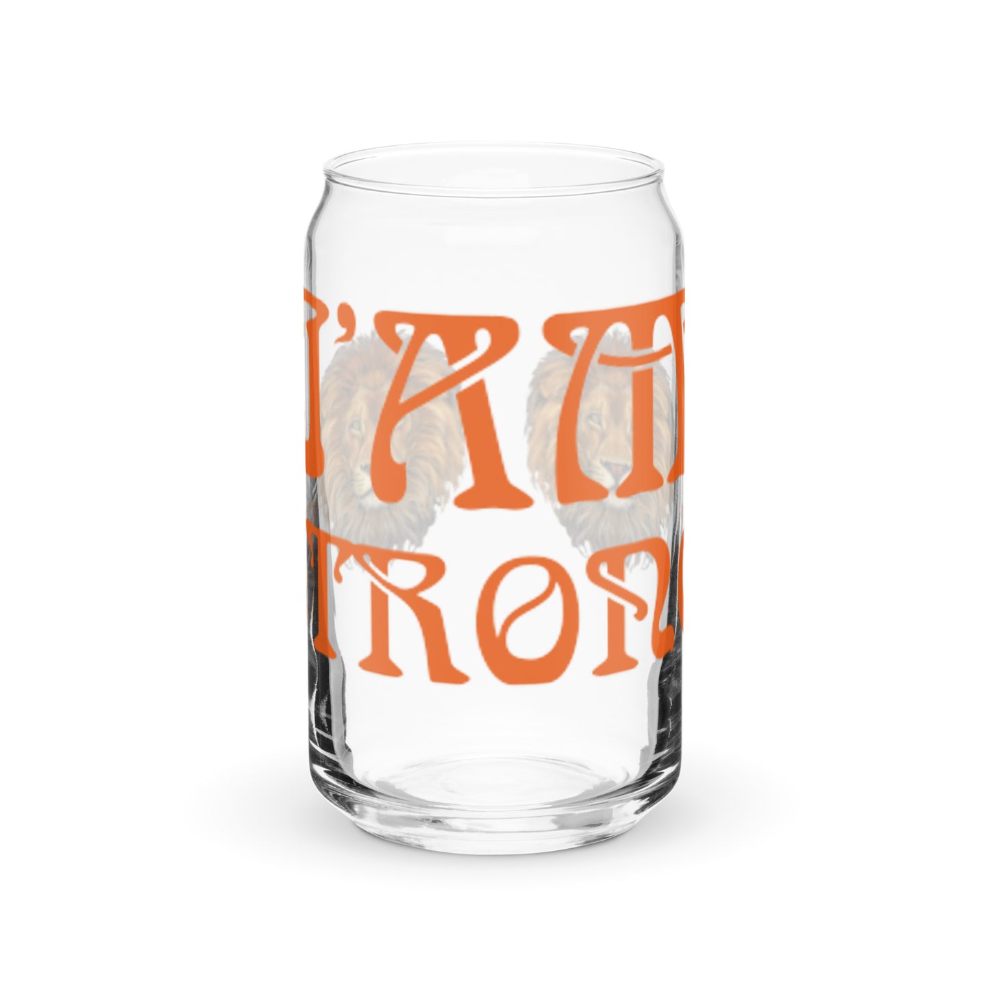 “I’AM STRONG”Can-Shaped Glass W/Orange Font