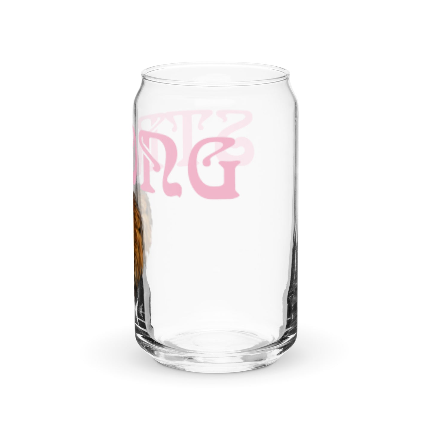 “STRONG”Can-Shaped Glass W/Cotton Candy Font