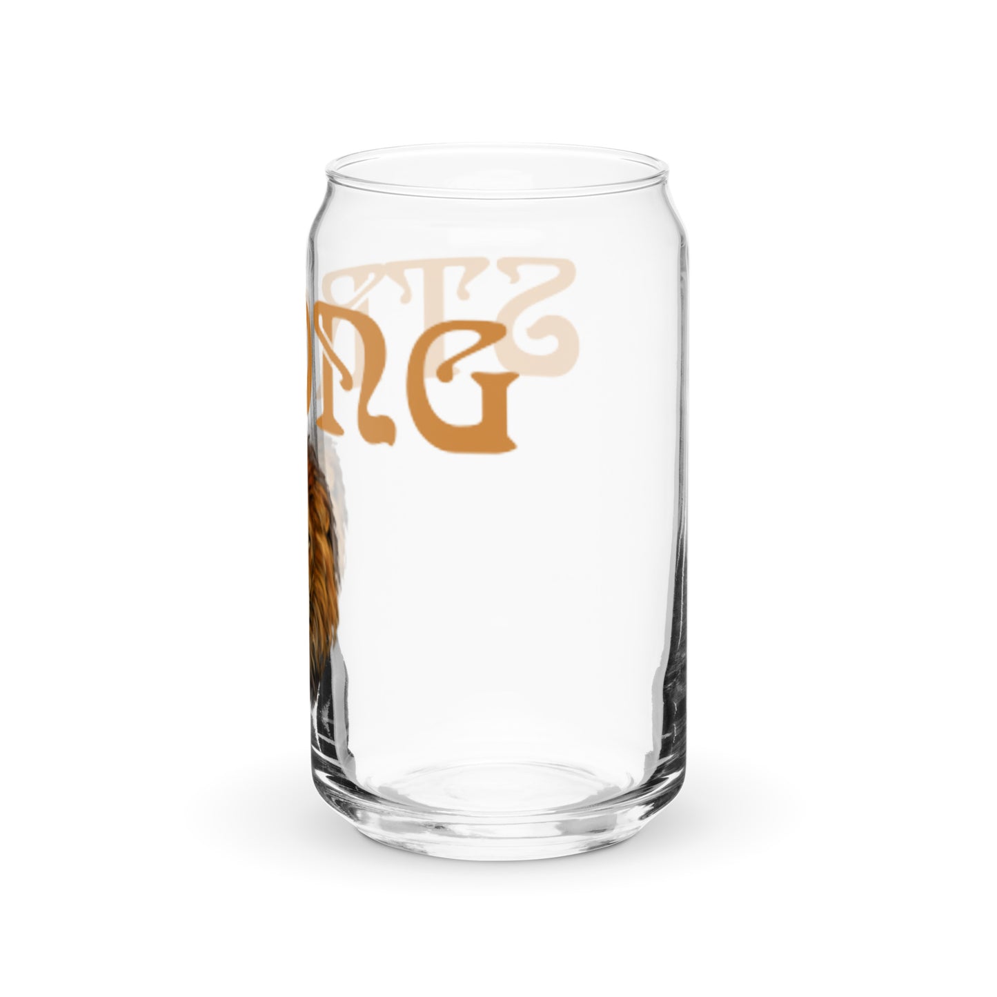 “STRONG”Can-Shaped Glass W/Fawn Font