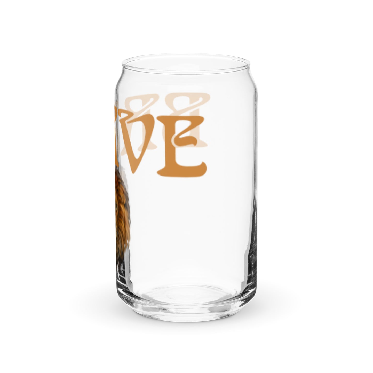 “BRAVE”Can-Shaped Glass W/Fawn Font