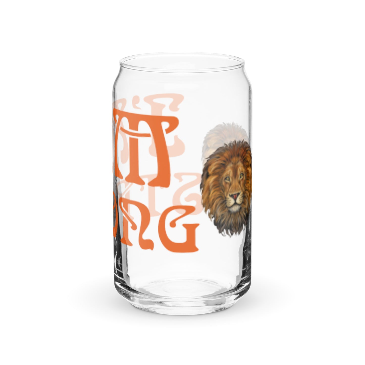 “I’AM STRONG”Can-Shaped Glass W/Orange Font