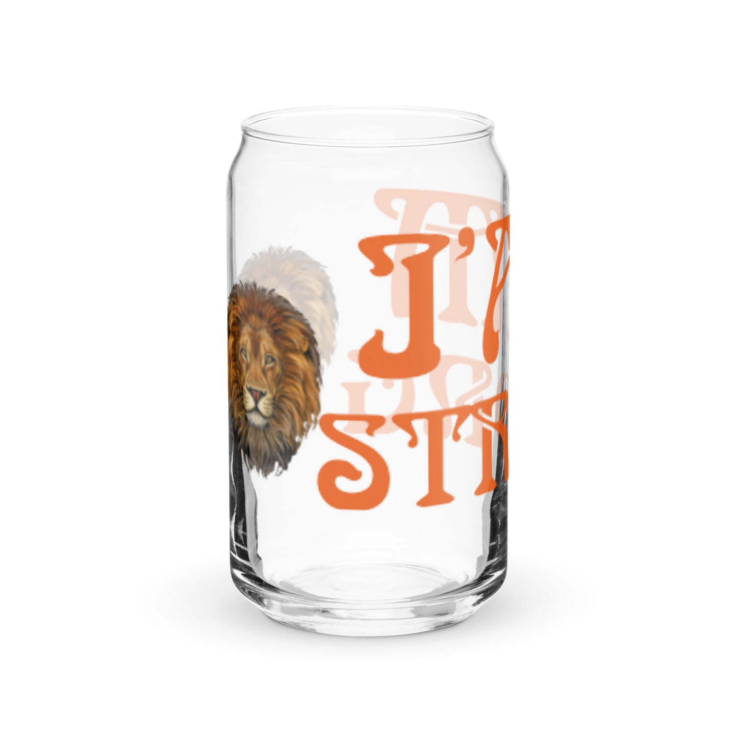 “I’AM STRONG”Can-Shaped Glass W/Orange Font